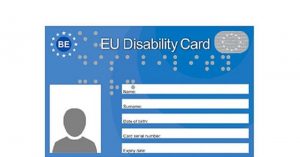 Plantilla Tarjeta Europea de Discapacidad en Bélgica